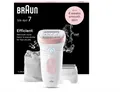 Produktbild: Braun Silk-épil 7, Epilierer Damen / Haarentferner 7-030, Weiß/Flamingorosa