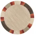 Produktbild: Novel Webteppich Palazzo Lobo, Dunkelbraun, Beige, Textil, rund, in verschiedenen Größen erhältlich, Teppiche & Böden, Teppiche, Runde Teppiche