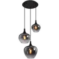 Produktbild: Globo Lighting Hängeleuchte, Schwarz, Glas, 48x120x48 cm, Lampen & Leuchten, Innenbeleuchtung, Hängelampen, Pendelleuchten