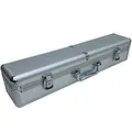 Produktbild: ECI Aluminium-Koffer Alu-Box länglich leer Instrumentenkoffer Flötenkoffer (LxBxH) 70 x 10 x 10 cm Messinstrumente Werkzeug, Silber