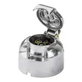 Produktbild: DEMA Anhänger-Steckdose 7-polig – Metall/Aluminium, Auto, Camping, Wohnwagen, Hänger – robust, langlebig, wetterfest – mit Klappdeckel, für Anhänger, PKW, Caravan, Boot, Zugfahrzeug