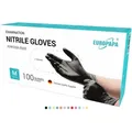 Produktbild: EUROPAPA Nitril-Handschuhe Medical Einmalhandschuhe Untersuchungshandschuhe (100 Stück, puderfrei ohne Latex, Gummihandschuhe) unsteril latexfrei disposible gloves schwarz M
