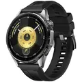 Produktbild: Huawei WATCH GT6 46 mm mit schwarzem Fluorelastomer-Armband