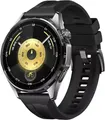 Produktbild: Huawei Watch GT 6 46 mm Edelstahlgehäuse schwarz am Fluorelastomerarmband schwar