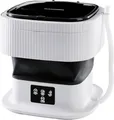 Produktbild: CLEANmaxx Mini-Waschmaschine ideal für Unterwegs | Mobile Waschmaschine mit 2 Waschprogrammen & einem Schleudergang | Zusammenfaltbar & leise | Für bis zu 1kg Wäsche | Geeignet für Camping & Reisen