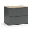Produktbild: Vicco Kommode, Anthrazit, Sonoma Eiche, Holzwerkstoff, 2 Fächer, 2 Schubladen, Rechteckig, 60x50x40 cm, Wohnzimmer, Kommoden & Sideboards, Kommoden