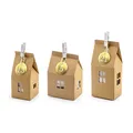 Produktbild: Adventskalender zum Befüllen - 24 Häuser Schachteln Boxen Kartonagen Kraftpapier