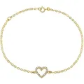 Produktbild: Herz Armband aus 585 Gold Zirkonia, filigran GB0013 - Gold