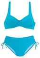 Produktbild: Lascana Damen Bügel-Bikini in modischen Farben, mit verstellbaren Trägern, etwas höher geschnittene Hose, seitlich zum Raffen türkis 42 B