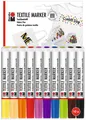 Produktbild: Marabu Textile Marker, 10er Set Textilstifte für helle Stoffe, Stoffmalstif ...
