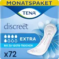 Produktbild: TENA Discreet Extra Einlagen Monatspaket DREIFACHSCHUTZ Hautschutz 72 Stück