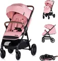 Produktbild: Chipolino Kinderwagen Ultera Buggy klappbar Korb Federung Hinterradbremse Gurt rosa