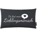Produktbild: Magma Dekokissen Lieblingsmensch anthrazit 30x50 cm - grau