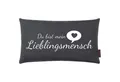 Produktbild: Magma Heimtex Zierkissen Lieblingmensch Zierkissen Anthrazit, 30 x 50 cm, Mit Siebdruck 