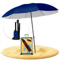 Produktbild: Reise Sonnenschirm mit UV Schutz 50+ 155 cm ⌀  Strandschirm Sonnenschirm Stra...