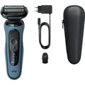 Produktbild: Braun Series 5 52-A1000s, Folienschaber, Blau, Tasten, Akku, Lithium-Ion (Li-Ion), Integrierte Batterie - Blau
