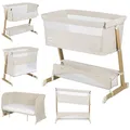 Produktbild: Lionelo THOMI Plus 5 w 1 Beistellbett, Kinderbett bis 9kg, Zustellbett, Reisebett, Laufstall bis 15kg, Sofa bis 100kg, höhenverstellbar, mit 2 Rollen und absenkbarer Seite Zustellbett