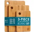 Produktbild: Schneidebrett Holz (3er Set) - 3 Extra Dicke Bambus-Schneidebretter NEU