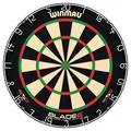 Produktbild: WINMAU Darts - Blade 6 Dartscheibe - Professionelle Dartscheibe mit Stahlspitzenpfeilen und Offiziellen Turnierspezifikationen - Unterstützt von der PDC