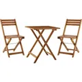 Produktbild: Juskys Balkonmöbel Set Bala - 3-teilig aus Holz für 2 Personen, klappbar, platzsparend