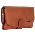 Produktbild: Benthill Damen Geldbörse Echt Leder - Portemonnaie mit RFID Schutz - Portmonee viele Kartenfächer - Echtleder Vintage Damenbörse inkl. Geschenkbox, Farbe:Braun