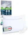 Produktbild: Sensalou Kissenbezug wasserdicht 2er Set in 7 Größen - 40x60 cm Kopfkissenbezug weiß mit Reißverschluss - waschbarer Anti Milben Bezug wasserfest