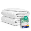 Produktbild: Beautissu 4 Jahreszeiten Bettdecke 135x200 cm 2er Set leichte Sommerdecke 500g & Warme Winterdecke 800g zusammengeknöpft – Trennbare Allergiker Steppdecke Ganzjahresdecke Atmungsaktiv – BeauNuit JD