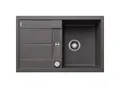 Produktbild: Blanco Metra 45 s Spüle 518868 78 x 50 cm, PuraDur felsgrau, reversibel, Ablauffernbedienung mit Drehbetätigung