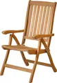 Produktbild: Teak Hochlehner Pisa mit extra langer Rückenlehne Teakholz Gartenstuhl verstellbar wetterfester Recliner