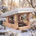 Produktbild: Steady Nature Vogelfutterhaus zum Aufhängen - Futterhaus für Vögel hängend - Vogelhaus Holz - Bird House - Vogelfutter Haus - Vogelhäuschen wetterfest zum hängen - Vogel-Futterhaus