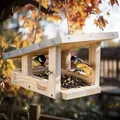 Produktbild: Vogelfutterhaus zum Aufhängen - Futterhaus für Vögel hängend - Vogelhaus Holz...