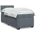 Produktbild: vidaXL Boxspringbett mit Matratze Dunkelgrau 90x200 cm Samt