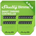 Produktbild: Shelly Dimmer Gen3 4er-Pack WLAN Smart Dimmer, Hausautomation, Dimmbare Lichter, LED-Streifen, Kein Neutralleiter Еrforderlich, Smarte Zeitpläne, Kein Hub Еrforderlich, iOS & Android, Alexa & Google