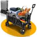 Produktbild: Bollerwagen faltbar 200 KG 150 L Hand-Wagen Camping Strand Leiterwagen