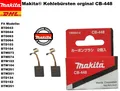 Produktbild: Makita Kohlebürsten orginal  CB-448 Makita DHP482 DDF482 DTD152 DTW251 196854-2⭐