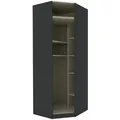 Produktbild: Hom`in Eckschrankkorpus System Unit, Anthrazit, Holzwerkstoff, 6,6 Fächer, 91.1x242.2x91.1 cm, Schlafzimmer, Kleiderschränke, Eckschränke