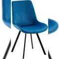 Produktbild: CLP Esszimmerstuhl Lewes Samtbezug dunkelblau