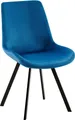 Produktbild: CLP Esszimmerstuhl Lewes Samtbezug 360 Grad drehbar und gepolstert,dunkelblau