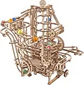 Produktbild: UGEARS DIY Murmelbahn Holz Spirale - Marble Run 3D Holzpuzzle Erwachsene - Holzkugelbahn Modellbausatz - Mechanische Holz Kugelbahn mit farbigen Glasmurmeln - Modellbau Holzbausatz 3D Puzzle Kit