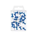 Produktbild: Wedo 54103 Pinnadeln Diabolo-Form in Klarsichtdose, 20 Stück, blau