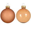 Produktbild: Christbaumkugeln Brandy 3 x transparent & 3 x matt Ø 6 cm aus Glas - 6er Set