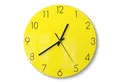 Produktbild: DEQORI Wanduhr 'Unifarben - Gelb' (Glas Glasuhr modern Wand Uhr Design Küchenuhr)