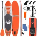 Produktbild: SereneLife Stand Up Paddling Board Aufblasbares SUP Set mit Paddel, Pumpe und Tasche Touring SUP für Kinder und Erwachsene rutschfest tragbar für See Fluss und Meer 155 kg Tragkraft