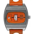 Produktbild: UMF Ruhla Automatikuhr Herrenuhr Orange Leder – UMF Ruhla Modell: 1434-4