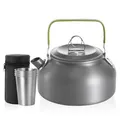 Produktbild: Camping Wasserkessel, Teekessel 0.8 L Mit 4 Edelstahlbecher, Kaffeekanne, Cam...