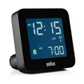 Produktbild: Braun Funkwecker Radiowecker DCF77 schwarz Kunststoff zweizeilig digital Uhr