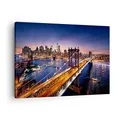 Produktbild: Bilder auf Leinwand Usa amerika new york manhattan Leinwandbild 70x50cm Wandbilder Dekoration Wohnzimmer Schlafzimmer Küche Deko Klein Wanddeko Bild Wand Kunstdruck Art Wall Decor Canvas AA70x50-2820