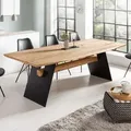Produktbild: riess-ambiente Design Esstisch GRAND OAK 200cm natur Eiche Massivholz Esszimmertisch Tisch Konferenztisch Küchentisch - Braun