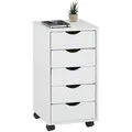 Produktbild: Idimex Rollcontainer, Weiß, Holz, Kiefer, Mode, 35x65x40 cm, FSC Mix, Arbeitszimmer, Container