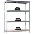 Produktbild: PROREGAL Schwerlastregal Wood Beast Four HxBxT 200 x 210 x 60 cm 4 Ebenen Fachlast 500 kg Verzinkt